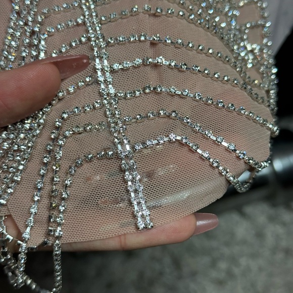 Mew Mews Silver Strapless Dress - Picture 7 of 15